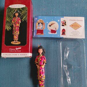Vintage Hallmark Barbie Keepsake Christmas Ornament 1997 Chinese Barbie New